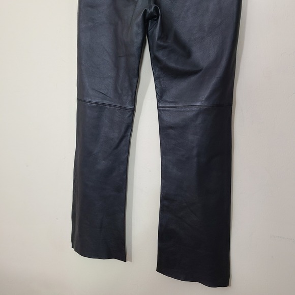 EXPRESS Black Leather Womens 9/10 Pants Biker Moto Rockstar Gf 90s Edgy Grunge - Picture 8 of 11